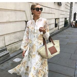 H&M floral chiffon dress - fits medium/large